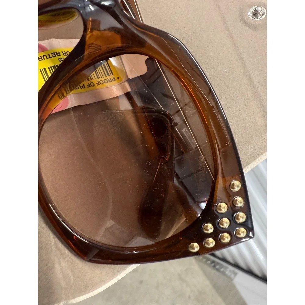New Michael Kors Destin Sunglasses Rectangle 56mm Authentic‎ BROWN NEW!!